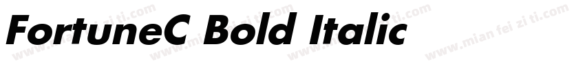 FortuneC Bold Italic字体转换